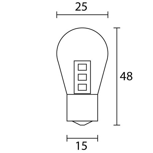 LEDLAMPA 10-30V BA-S